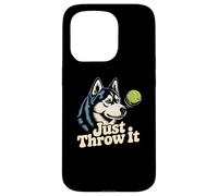 Chien Husky drôle | Husky Mom Dad Fetch Command Just Throw It Coque pour iPhone 15 Pro