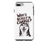 Chien Husky drôle Qui est Vraiment en Charge propriétaire d'animal Coque pour iPhone 7 Plus/8 Plus