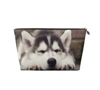 Chien Husky, Trousse de Toilette Trousse de Maquillage Sac à cosmétiques Trousse de Toilette de Voyage Portable