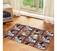 Chien Jack Russel Terrier,Tapis d'alimentation pour Animaux de Compagnie, Sets de Table en Cuir PU pour Chats et Chiens,40x60cm