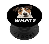 Chien Jack Russell drôle, Quoi Maman, Papa et Enfants PopSockets PopGrip Adhésif
