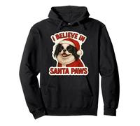 Chien Japonais avec Inscription « I Believe in Santa Paws » Sweat à Capuche