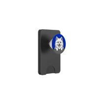 Chien Japonais Spitz drôle regardant Blanc Moelleux PopSockets PopWallet pour MagSafe