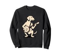 Chien Jouant au Banjo Bluegrass Country Music Sweatshirt