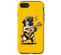 Chien Jouant De La Guitare Chant Carlin Drôle Pugfather Coque pour iPhone SE (2020) / 7/8