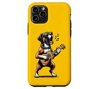 Chien Jouant de la Guitare Chantant Boxer Chien drôle Coque pour iPhone 11 Pro