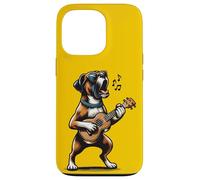 Chien Jouant de la Guitare Chantant Boxer Chien drôle Coque pour iPhone 13 Pro