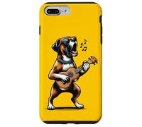 Chien Jouant de la Guitare Chantant Boxer Chien drôle Coque pour iPhone 7 Plus/8 Plus