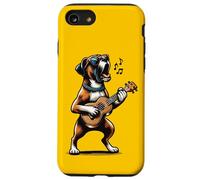 Chien Jouant de la Guitare Chantant Boxer Chien drôle Coque pour iPhone SE (2020) / 7/8