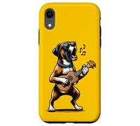 Chien Jouant de la Guitare Chantant Boxer Chien drôle Coque pour iPhone XR