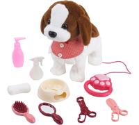 Chien Jouet Enfant Parle Et Bouge Furreal Interactif Qui Marche Et Aboie Realiste Secoue La Queue Electronique Chien Avec Laisse Robot Puppy Gris