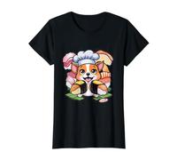 Chien Kawaii Mignon avec des sushis T-Shirt Graphique avec Valeur