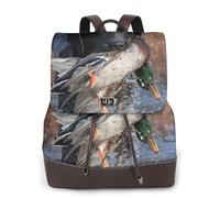 Chien labrador de chasse au canard, chiot noir cool, animal,Sac à dos imperméable pour femme, sac à dos de voyage léger en cuir PU tendance