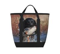 Chien labrador de chasse au canard, chiot noir cool, animal,Sacs à lunch isothermes de grande capacité pour femmes et hommes