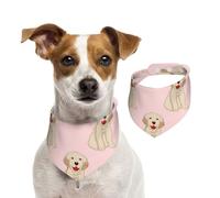 Chien Labrador Golden Retriever,Bandanas pour Chien, écharpe en Coton, Bavoirs réglables pour Animaux de Compagnie,S