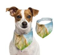 Chien Labrador Mignon imprimé,Bandanas pour Chien, écharpe en Coton, Bavoirs réglables pour Animaux de Compagnie,L