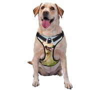 Chien Labrador Mignon imprimé,Harnais pour Animaux de Compagnie, Harnais réfléchissant réglable pour Chien,XL