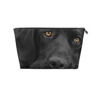 Chien Labrador Noir, Trousse de Toilette Trousse de Maquillage Sac à cosmétiques Trousse de Toilette de Voyage Portable