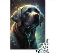 Chien Labrador Puzzle pour Adultes Puzzle 1000 Pièces Atmosphère Fantastique Coffret Puzzle 1000 Pièces Décoration Maison Détente 70x50cm/1000pcs