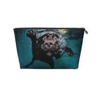 Chien Labrador Retriever Noir nageant, Trousse de Toilette Trousse de Maquillage Sac à cosmétiques Trousse de Toilette de Voyage Portable