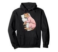 Chien lévrier Mignon endormi en Pyjama Art du Coucher Sweat à Capuche