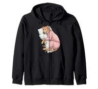 Chien lévrier Mignon endormi en Pyjama Art du Coucher Sweat à Capuche