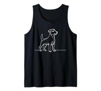 Chien Line Art Trait Unique Animal Dessin Débardeur