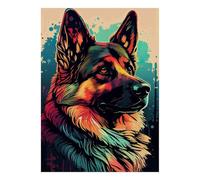 Chien Loup Fourrure 1000 Pièces Mini Puzzle pour Adultes Idée Cadeau