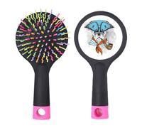 Chien Lovely Clothes Aquarelle Illustration Salon Brosse à cheveux démêlante Base coussin