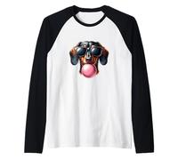 Chien mâche chewing-gum teckel avec balle cadeaux pour les amoureux des chiens Manche Raglan
