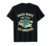Chien Make The World Go Around Animal Rescue Graphic T-Shirt
