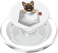 Chien Malinois Belge dans la Poche Qui Regarde Un Chiot Mignon PopSockets PopGrip pour MagSafe