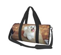 Chien Maltais, Sac de Voyage de Grande capacité, Sac à Main Rond, Sac de Voyage de Sport, fourre-Tout, Sac de Fitness