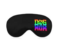 Chien maman arc-en-ciel empreinte de patte sommeil masque pour les yeux doux couvre les yeux bloquant les lumières bandeau avec sangle réglable pour la sieste de voyage