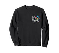 Chien Maman Imprimé Patte Chiot Love Fête des Mères Tie Dye BFF Sweatshirt