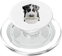 Chien Mangeant des Nouilles Ramen drôles avec Motif Gourmand canin PopSockets PopGrip pour MagSafe