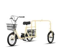 Chien marche tricycle vélo chariot pour chien rue parc d'attractions voiture pour animaux de compagnie adapté aux animaux de moins de 30 pouces de hauteur à l'épaule (beige)