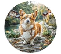 Chien Mignon 1000 Pièce Jigsaw Puzzles Jeux ÉduChatifs Créatif Puzzle Rond Belle Décoration Puzzle pour Adultes Et Enfants 1000pcs (67.5x67.5cm)