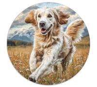 Chien Mignon 1000 Pièce Jigsaw Puzzles Jeux ÉduChatifs Soulageur De Stress Jigsaw Circulaire Défi Couleur pour Cadeaux De Voyage, Présent 1000pcs (67.5x67.5cm)