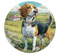 Chien Mignon 1000 Piece Puzzle Rond, pour Enfants Adulte De Forme Irrégulière, Décoration pour Enfants Cadeau 12 Ans De Qualité Supérieure 1000pcs (67.5x67.5cm)
