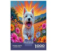Chien Mignon 1000 Pièces Coffret Puzzle Puzzle Premium Carton Solide - DIY Familial Trop Amusant, Belle Déco, Cadeau D’Anniversaire pour Adultes Et Enfants 70x50cm/1000pcs