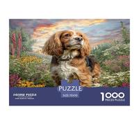 Chien Mignon 1000 Pieces Jigsaw Puzzles for Adults Chiot Impossible Birthday Gifts for Women and Man Art Colorful DIY Craft 70x50cm/1000pcs