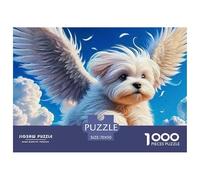 Chien Mignon 1000 Pièces Puzzle Difficile Et Stimulant sur Jeu Éducatif De Décoration Familiale Art Bell Chien de Compagnie Un Jouet De Jeu 70x50cm/1000pcs