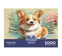 Chien Mignon 1000 Pièces Puzzle pour Adultes Jeux Éducatifs Puzzle Anti-Stress Cultiver l'esprit D'équipe pour Hommes, Femmes, Seniors 70x50cm/1000pcs