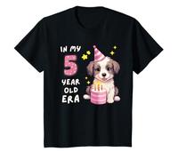 Chien mignon dans mon âge de 5 ans chiot amusant animal 5ème anniversaire T-Shirt