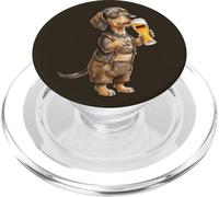 Chien Mignon drôle Teckel boit de la bière Allemagne PopSockets PopGrip pour MagSafe