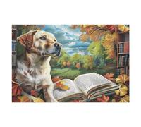 Chien Mignon enneigé 1000 Pieces Casse-tête Adolescent en Carton Rigide Anti-Déchirure Difficulté Moyenne Activité ÉduChative Passe-Temps Cadeau Anniversaire 1000 PCS/75x50cm