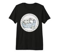 Chien Mignon et drôle avec Panier pour Chien + Doublure Pendant Le Sommeil T-Shirt Haut de Gamme