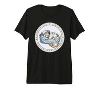 Chien Mignon et drôle avec Panier pour Chien + Doublure Pendant Le Sommeil T-Shirt Haut de Gamme