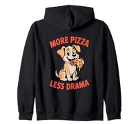 Chien Mignon Plus de Pizza Moins Drame Pizza drôle Sweat à Capuche